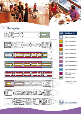 <b>Decksplan der MSC Opera</b> Decksplan
